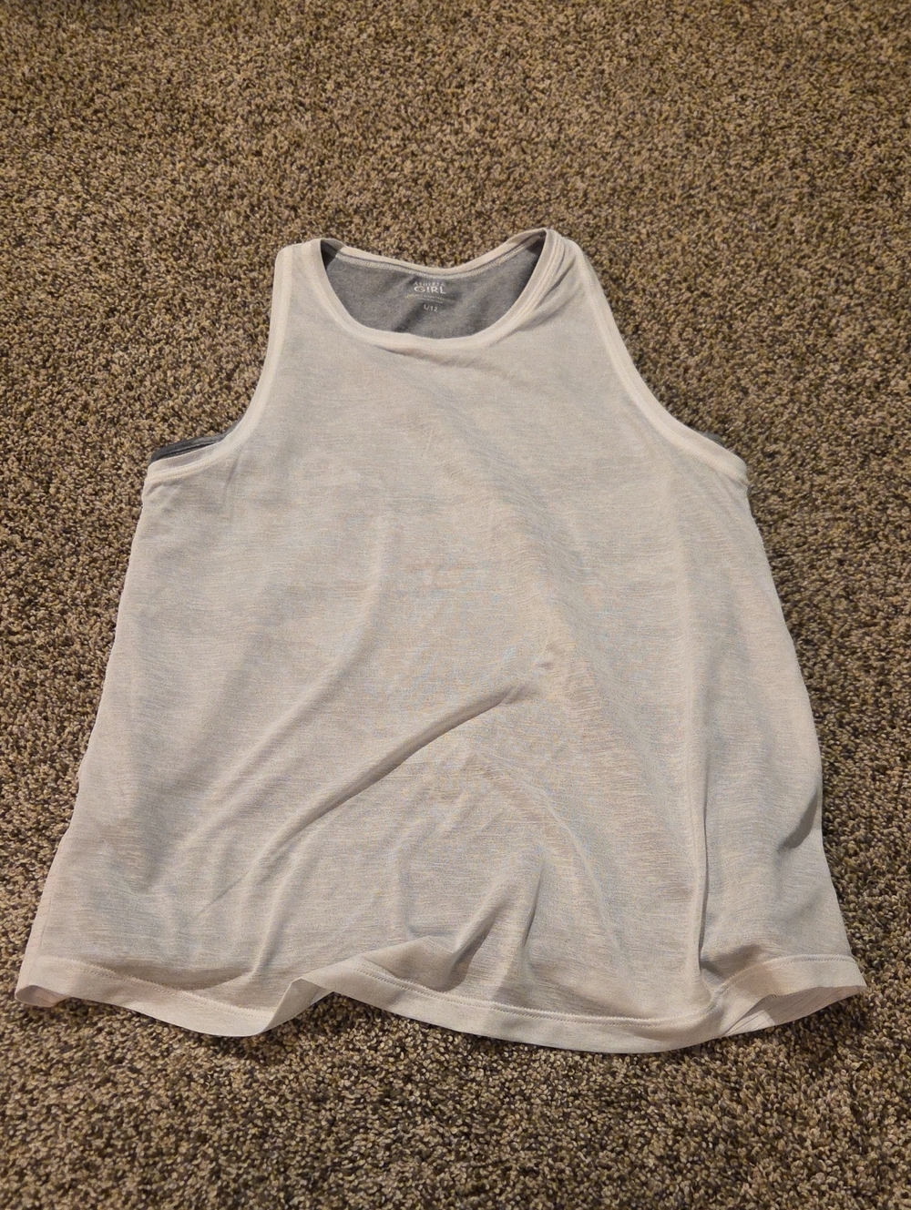 Athleta Light Heather Gray Girl's Training Tank